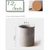 imageDOWAN Utensil Holder 65 Large Utensil Holder for Kitchen Counter Ceramic Utensil Crock with TableProtection Cork Mat Utensil Organizer Caddy for Tongs SpoonsGray