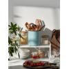 imageDOWAN Utensil Holder 65 Large Utensil Holder for Kitchen Counter Ceramic Utensil Crock with TableProtection Cork Mat Utensil Organizer Caddy for Tongs SpoonsBlue