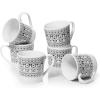 imageDOWAN Coffee Mugs Set 18 Oz Large Coffee Mug Set of 6 Ceramic Mug with Large Handle for Coffee Tea Cocoa Dishwasher Safe Chipfree Modern Bohemian Ideal Gift for Morning Coffee Birthday Party