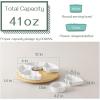 imageDOWAN 360 Rotatable Serving Tray and Platters 12 Inch Divided Serving Bowls for Party Kitchen Decor Removable Serving Dishes for Chips and Dip Fruit Veggies Candy and Snacks 7 Pieces White