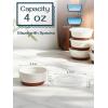 imageDOWAN 4 oz Ramekins with Lids Oven Safe for Creme Brulee Souffle Porcelain Ramekins for Baking Small Bowls Set of 6 Glaze with Specks4 oz
