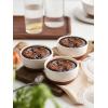 imageDOWAN 4 oz Ramekins with Lids Oven Safe for Creme Brulee Souffle Porcelain Ramekins for Baking Small Bowls Set of 6 Glaze with Specks6 oz