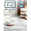 imageDOWAN 4 oz Ramekins with Lids Oven Safe for Creme Brulee Souffle Porcelain Ramekins for Baking Small Bowls Set of 6 Glaze with Specks6 oz
