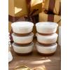 imageDOWAN 4 oz Ramekins with Lids Oven Safe for Creme Brulee Souffle Porcelain Ramekins for Baking Small Bowls Set of 6 Glaze with Specks6 oz
