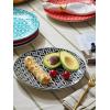 imageDOWAN 85quot Salad Plates Set of 6 Ceramic Dessert Plate for Appetizer Sushi Microwave Oven ampamp Dishwasher Safe Colorful Design Perfect for Party Wedding Birthday Mothers Day Giftscolorful