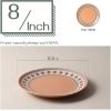 imageDOWAN 8quot Dinner Plates  Ceramic Dessert Plates Porcelain Appetizer Plates Serving Plates for Restaurant Family Party Salad Plates Bohemian Style Dishwasher ampamp Microwave Safe Set of 6 Orange