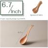 imageDOWAN Asian Soup Spoon  Japanese Ramen Spoon Chinese Pho Spoon Ceramic Soup Spoon for Ramen Pho Wonton Dumpling Miso 67 Inches Long Hooked Handle Bohemian Style Set of 6 Orange