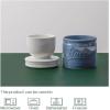 imageDOWAN Butter Crock French Butter Dish for Spreadable Soft Butter Ceramic Butter Keeper With Lid for Countertop Butter Dish With Waterline Housewarming Gift Kitchen and Home Decor WhiteBlue Airy