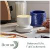 imageDOWAN Butter Crock French Butter Dish for Spreadable Soft Butter Ceramic Butter Keeper With Lid for Countertop Butter Dish With Waterline Housewarming Gift Kitchen and Home Decor WhiteDeep Blue