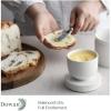 imageDOWAN Butter Crock French Butter Dish for Spreadable Soft Butter Ceramic Butter Keeper With Lid for Countertop Butter Dish With Waterline Housewarming Gift Kitchen and Home Decor WhiteWhite