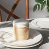 imageDOWAN Butter Crock French Butter Dish for Spreadable Soft Butter Ceramic Butter Keeper With Lid for Countertop Butter Dish With Waterline Housewarming Gift Kitchen and Home Decor WhiteBeige