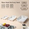 imageDOWAN Casserole Dishes for Oven Baking Dishes Set Ceramic Bakeware Sets of 3 Lasagna Pan Deep Rectangular Baking Pan Set with Handles for Baking Casserole Kitchen Wedding Gift White 15612289White