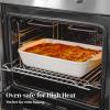 imageDOWAN Casserole Dishes for Oven Baking Dishes Set Ceramic Bakeware Sets of 3 Lasagna Pan Deep Rectangular Baking Pan Set with Handles for Baking Casserole Kitchen Wedding Gift White 15612289White