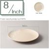 imageDOWAN Dinner Plates Ceramic Salad Dessert Plates for Christmas Party 8quot Ceramic Plate Set of 6 Beige Matte Fingerprint Design Microwave Dishwasher Safe