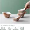 imageDOWAN Dip Serving Bowls  3 oz Gravy Boat Dipping Sauce Dish Soy Sauce Serving Dishes with Handle for Serving Family Sharing or Party Bohemian Style Set of 6 Orange