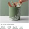 imageDOWAN Kitchen Utensil Holder 72quot Large Utensil Holder for Countertop TableProtection Cork Mat Ceramic Utensil Crock for Home Dcor Matte Print Design Dark Green