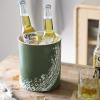 imageDOWAN Kitchen Utensil Holder 72quot Large Utensil Holder for Countertop TableProtection Cork Mat Ceramic Utensil Crock for Home Dcor Matte Print Design Dark Green