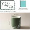 imageDOWAN Kitchen Utensil Holder 72quot Large Utensil Holder for Countertop TableProtection Cork Mat Ceramic Utensil Crock for Home Dcor Matte Print Design Dark Green