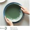 imageDOWAN Pasta Bowls 27oz Large Salad Serving Bowls Porcelain Soup Bowl Set of 6 Wide ampamp Shallow Pasta Plate Bowls Green Matte Matte Print Design