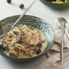 imageDOWAN Pasta Bowls 27oz Large Salad Serving Bowls Porcelain Soup Bowl Set of 6 Wide ampamp Shallow Pasta Plate Bowls Green Matte Matte Print Design