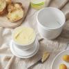 imageDOWAN Porcelain Butter Crock French Butter Dish for Fresh Spreadable Butter Butter Keeper with Water Line No More Hard Butter Housewarming Gift for Butter Lovers White10 White