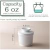 imageDOWAN Porcelain Butter Crock French Butter Dish for Fresh Spreadable Butter Butter Keeper with Water Line No More Hard Butter Housewarming Gift for Butter Lovers White10 White