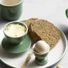 imageDOWAN Porcelain Butter Crock French Butter Dish for Fresh Spreadable Butter Butter Keeper with Water Line No More Hard Butter Housewarming Gift for Butter Lovers WhiteGreen