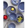 imageDOWAN Porcelain Pasta Bowls 35 oz Large Salad Bowls Set of 4 85 inch Serving Bowls Plates Wide Shallow Bowls for Kitchen Microwave Dishwasher Safe Ideal Gift Vintage Blue