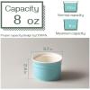 imageDOWAN Porcelain Ramekins  8 oz Oven Safe Set of 6 for Creme Brulee Souffle Custard Pudding TurquoiseTurquoise