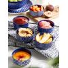 imageDOWAN Ramekins 6 oz Oven Safe with Lids for Creme Brulee Souffle Ceramic Custard Cups for Baking Dipping Bowls Condiment Sauce Cups Set of 6 Vintage Blue4 oz