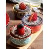 imageDOWAN Ramekins 6 oz Oven Safe with Lids for Creme Brulee Souffle Ceramic Custard Cups for Baking Dipping Bowls Condiment Sauce Cups Set of 6 Vintage Blue6 oz