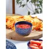 imageDOWAN Ramekins with Lids 4 oz Ceramic Dipping Bowls with Lids Small Oven Safe Baking Cups For Personal Creme Brulee Souffle Custard Ice Cream Dipping Sauce Bowls Set of 6 Vintage BlueVintage Blue