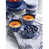 imageDOWAN Ramekins with Lids 4 oz Ceramic Dipping Bowls with Lids Small Oven Safe Baking Cups For Personal Creme Brulee Souffle Custard Ice Cream Dipping Sauce Bowls Set of 6 Vintage BlueVintage Blue
