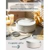 imageDOWAN 105quot Large Dinner Plates Set of 6 Ceramic Salad Plate Microwave Oven ampamp Dishwasher Safe MoonWhite Design Perfect for Party Dessert Wedding Appetizer Birthday Mothers Day Gifts105 Inch