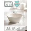 imageDOWAN 32 OZ Large Soup Bowls Set of 4  White Ceramic Bowls for Ramen Cereal Pasta Salad Fruit  Dishwasher ampamp Microwave Safe70 Inch32 OZ