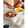 imageDOWAN 32 OZ Large Soup Bowls Set of 4  White Ceramic Bowls for Ramen Cereal Pasta Salad Fruit  Dishwasher ampamp Microwave Safe70 Inch32 OZ