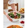 imageDOWAN 32 OZ Large Soup Bowls Set of 4  White Ceramic Bowls for Ramen Cereal Pasta Salad Fruit  Dishwasher ampamp Microwave Safe85 Inch585 OZ