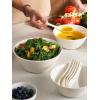imageDOWAN 32 OZ Large Soup Bowls Set of 4  White Ceramic Bowls for Ramen Cereal Pasta Salad Fruit  Dishwasher ampamp Microwave Safe85 Inch585 OZ