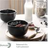 imageDOWAN 58quot Deep Soup Bowls ampamp Cereal Bowls  30 Ounces Large Bowls Set of 4 for Kitchen  White Ceramic Bowls for Cereal Soup Oatmeal Salad Ramen Noodle Rice  Dishwasher ampamp Oven SafeBlack
