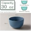 imageDOWAN 58quot Deep Soup Bowls ampamp Cereal Bowls  30 Ounces Large Bowls Set of 4 for Kitchen  White Ceramic Bowls for Cereal Soup Oatmeal Salad Ramen Noodle Rice  Dishwasher ampamp Oven SafeAiry Blue