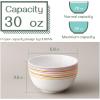 imageDOWAN 58quot Deep Soup Bowls ampamp Cereal Bowls  30 Ounces Large Bowls Set of 4 for Kitchen  White Ceramic Bowls for Cereal Soup Oatmeal Salad Ramen Noodle Rice  Dishwasher ampamp Oven SafeMulticolor