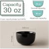 imageDOWAN 58quot Deep Soup Bowls ampamp Cereal Bowls  30 Ounces Large Bowls Set of 4 for Kitchen  White Ceramic Bowls for Cereal Soup Oatmeal Salad Ramen Noodle Rice  Dishwasher ampamp Oven SafeBlack