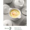 imageDOWAN 7 oz Ramekins with Lids Oven Safe Creme Brulee Ramekins with Cover and Handle Stackable Ceramic Bowls for Baking Pudding Dipping Souffle Dish Set of 4 White7 OZ