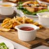 imageDOWAN 7 oz Ramekins with Lids Oven Safe Creme Brulee Ramekins with Cover and Handle Stackable Ceramic Bowls for Baking Pudding Dipping Souffle Dish Set of 4 White5 OZ