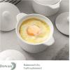 imageDOWAN 7 oz Ramekins with Lids Oven Safe Creme Brulee Ramekins with Cover and Handle Stackable Ceramic Bowls for Baking Pudding Dipping Souffle Dish Set of 4 White10 OZ