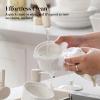 imageDOWAN 7 oz Ramekins with Lids Oven Safe Creme Brulee Ramekins with Cover and Handle Stackable Ceramic Bowls for Baking Pudding Dipping Souffle Dish Set of 4 White5 OZ