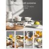 imageDOWAN 7 oz Ramekins with Lids Oven Safe Creme Brulee Ramekins with Cover and Handle Stackable Ceramic Bowls for Baking Pudding Dipping Souffle Dish Set of 4 White7 OZ