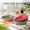 imageDOWAN 85quot Vibrant Pasta Salad ampamp Soup Serving Bowls Set of 4 Embossed Large Porcelain Ceramic Microwave Oven ampamp Dishwasher Safe Bonita Design Perfect for Daily Dining Family Gatherings PartyVibrant Color