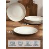 imageDOWAN 88quot Dinner Plates Set of 6 Ceramic Salad Plate White Microwave Oven ampamp Dishwasher Safe Relief Design Perfect for Party Dessert Wedding Appetizer Birthday Mothers Day Gifts105 inch