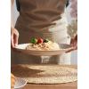 imageDOWAN 88quot Dinner Plates Set of 6 Ceramic Salad Plate White Microwave Oven ampamp Dishwasher Safe Relief Design Perfect for Party Dessert Wedding Appetizer Birthday Mothers Day Gifts105 inch